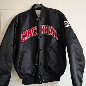 STARTER Cincinnati Black Bomber Jacket